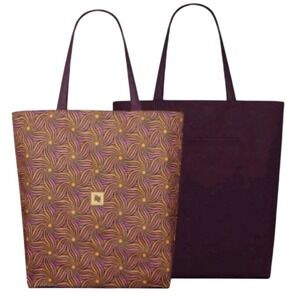 Nespresso 2025 Festive Tote Bag Purple Gold Reversible 100% Cotton New